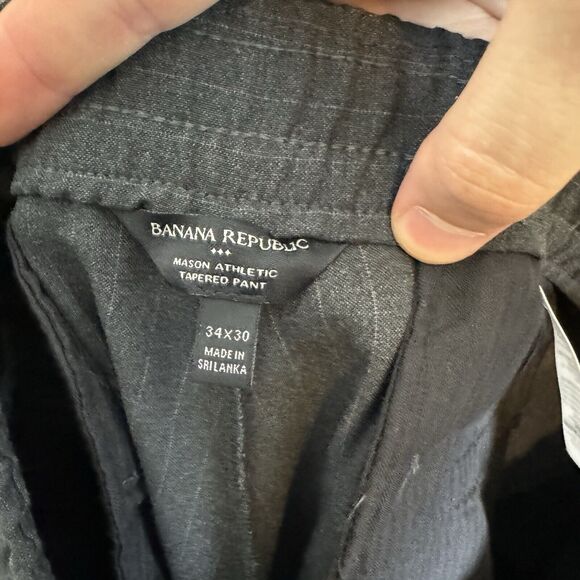 Banana Republic Pants Mens 34x29 Grey Mason Athletic Tapered Fit Chino Stretch - Picture 7 of 8